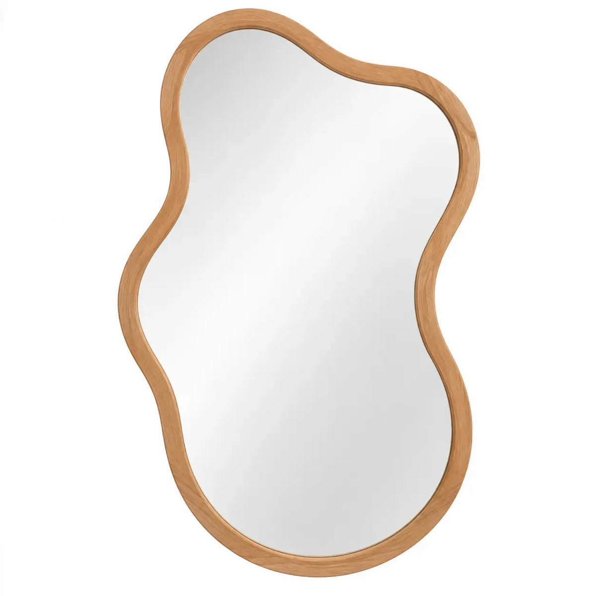 Decorative organic contour mirror in brown with a natural, irregular shape from Ridge&Rung.